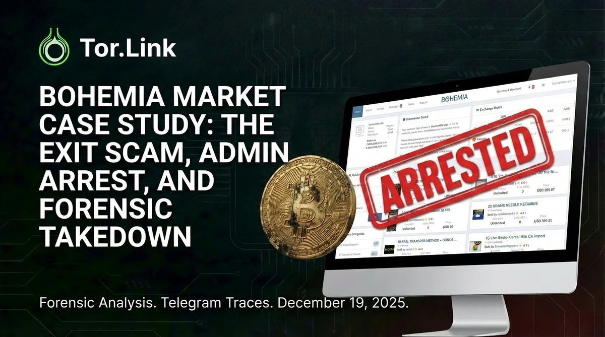 Bohemia Market Case Study: The Exit Scam, Admin Arrest, and Forensic Takedown